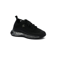 Chanel Velvet Calfskin Mixed Fibers CC Sneakers Woman 2020-2 Black