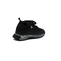 Chanel Velvet Calfskin Mixed Fibers CC Sneakers Woman 2020-2 Black
