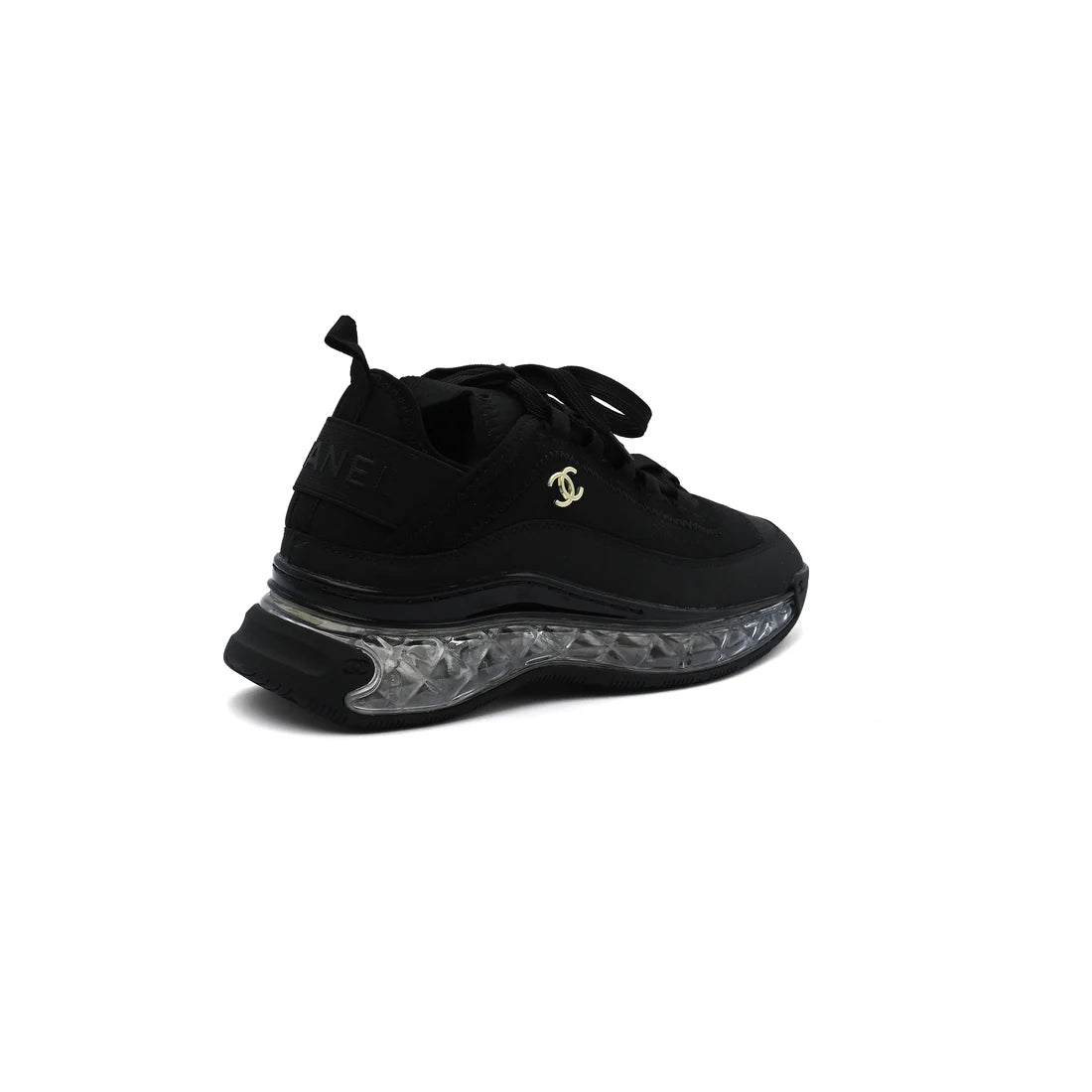 Chanel Velvet Calfskin Mixed Fibers CC Sneakers Woman 2020-2 Black