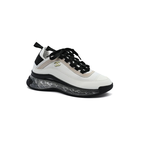 Chanel Velvet Calfskin Mixed Fibers CC Sneakers Woman 2020-2 White