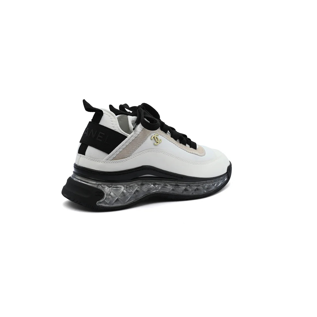 Chanel Velvet Calfskin Mixed Fibers CC Sneakers Woman 2020-2 White