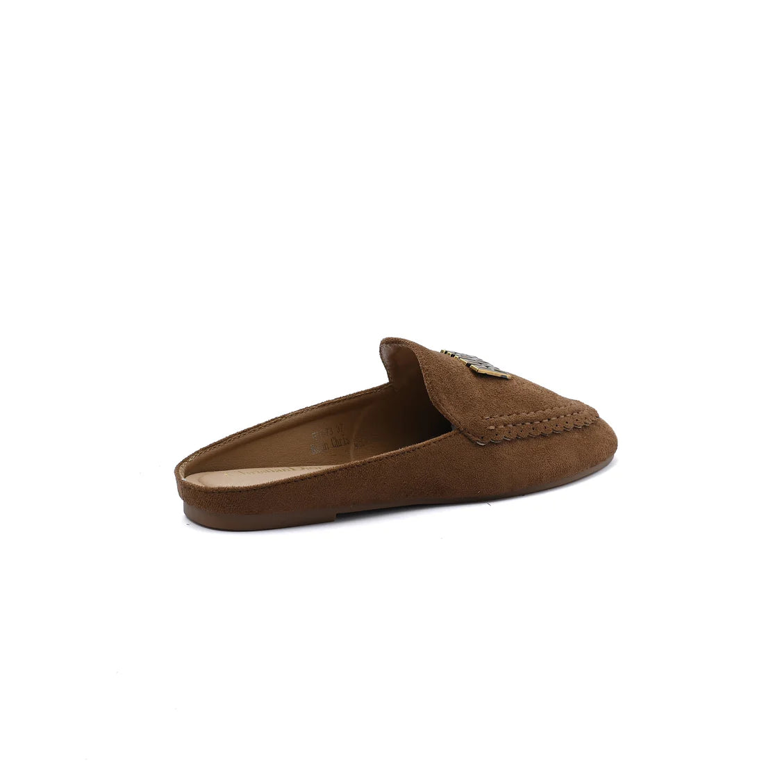Miss Dior logo plaque trim Loafers Slip-On Mules Woman EM-73 Camel