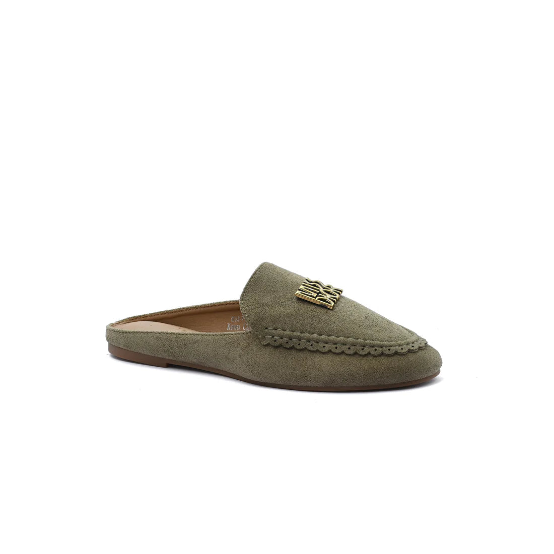 Miss Dior logo plaque trim Loafers Slip-On Mules Woman EM-73 Olive