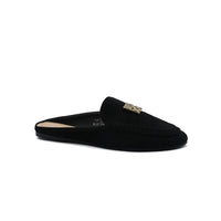 Miss Dior logo plaque trim Loafers Slip-On Mules Woman EM-73 Black