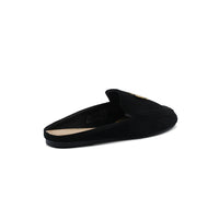 Miss Dior logo plaque trim Loafers Slip-On Mules Woman EM-73 Black