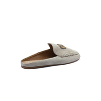 Miss Dior logo plaque trim Loafers Slip-On Mules Woman EM-73 Light Beige