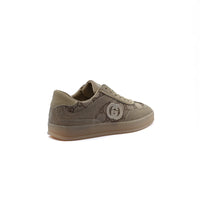 Gucci Interlocking G Suede Canvas Sneakers Woman GU-26 Dark Beige