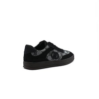 Gucci Interlocking G Suede Canvas Sneakers Woman GU-26 Black