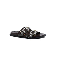 Miu Miu Toga Virilis Pulla Sandals Buckle Detailed Woman VK-129 Coffee