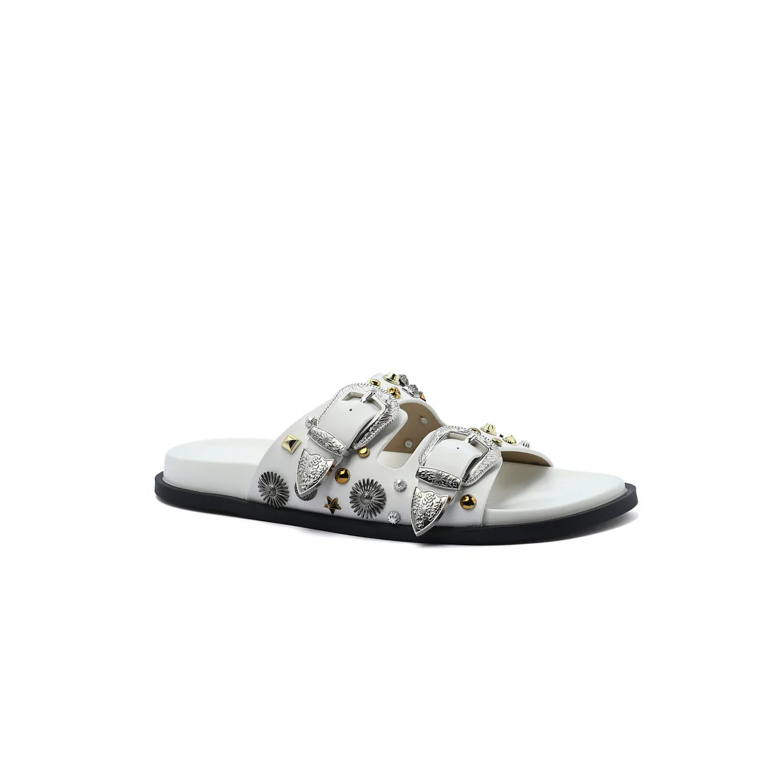 Miu Miu Toga Virilis Pulla Sandals Buckle Detailed Woman VK-129 White