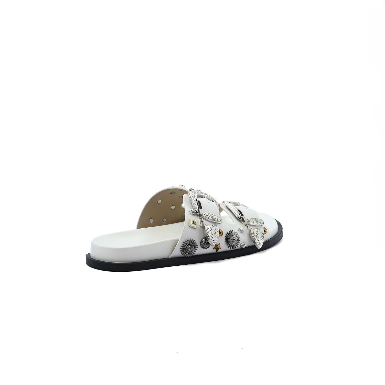 Miu Miu Toga Virilis Pulla Sandals Buckle Detailed Woman VK-129 White