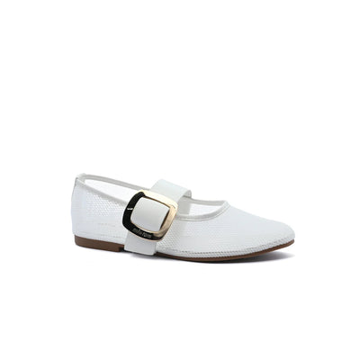 Miu Miu mesh flat ballet shoes with distinctive details Woman SW-713 White