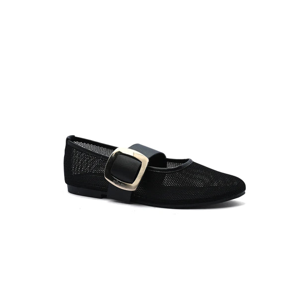 Miu Miu mesh flat ballet shoes with distinctive details Woman SW-713 Black