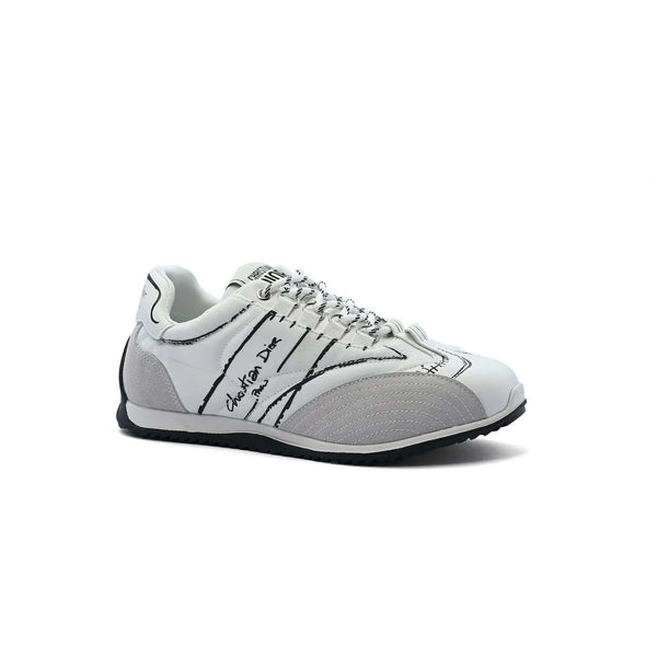 DIOR Calfskin D-Sketch White Nylon Sneakers Woman DO-921 White