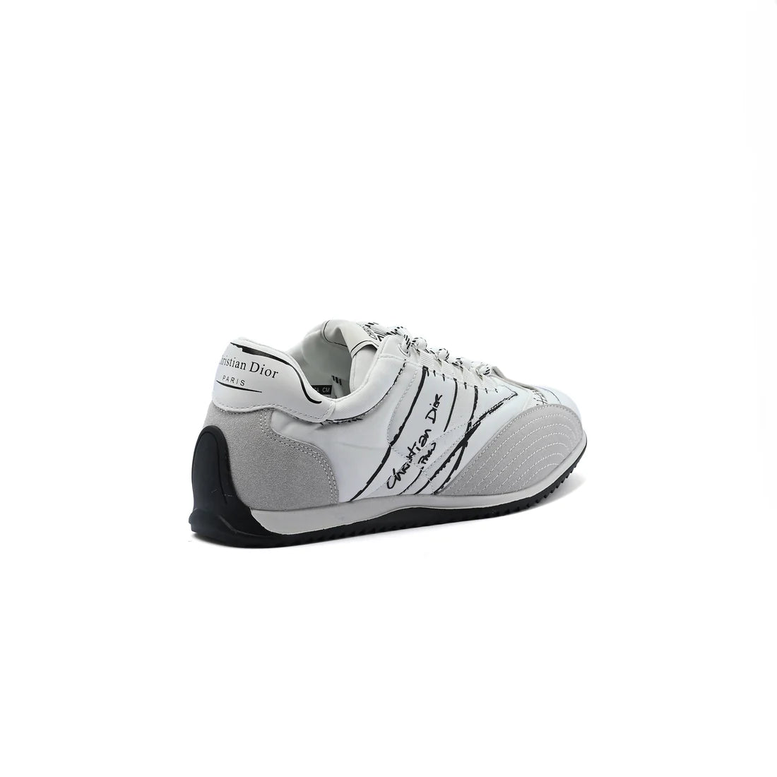 DIOR Calfskin D-Sketch White Nylon Sneakers Woman DO-921 White