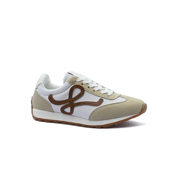 Loewe Flow Runner suede-trimmed sneakers Woman LW-935 Beige
