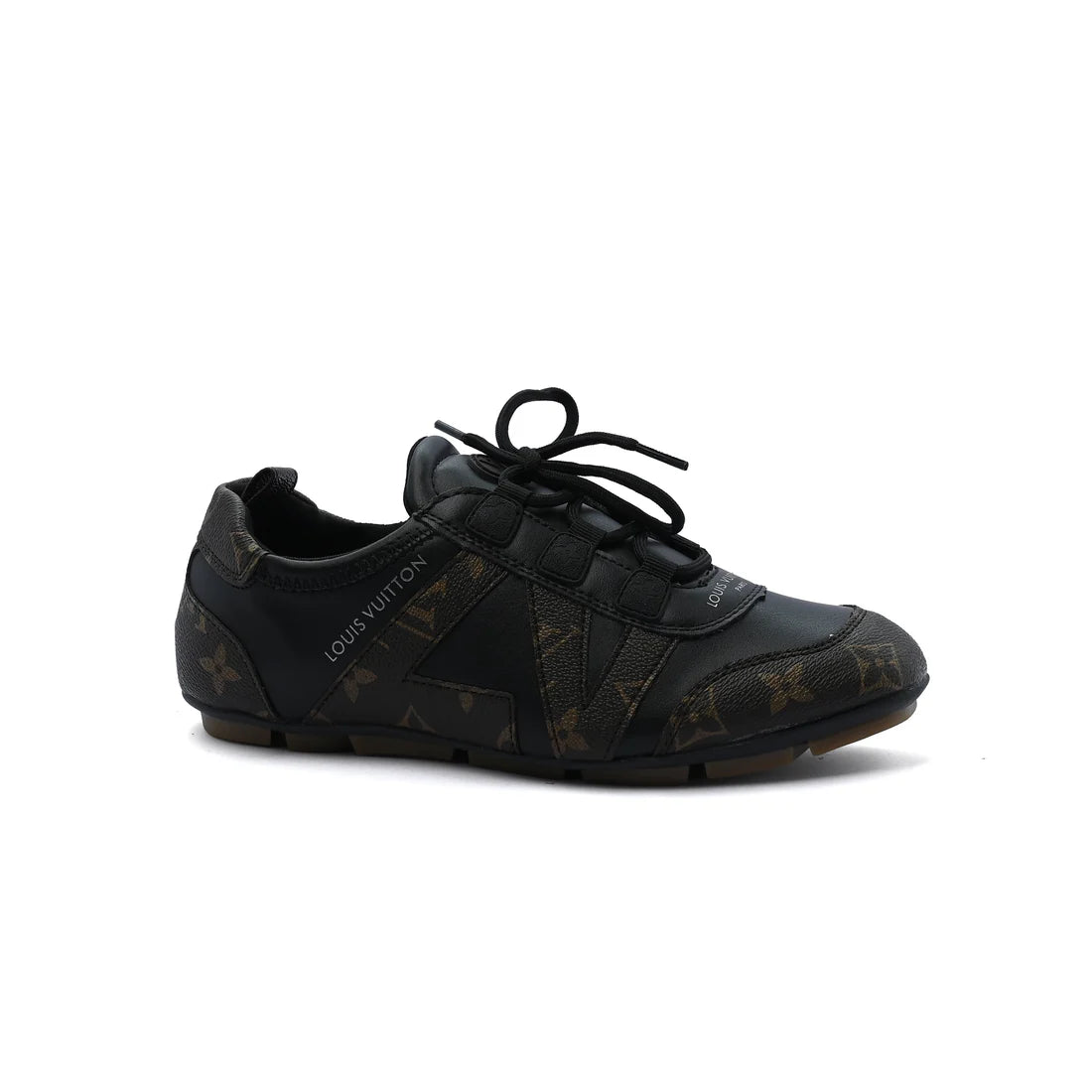 Louis Vuitton Suede Calfskin LV Sneakers Woman LV-916 Black&Coffee