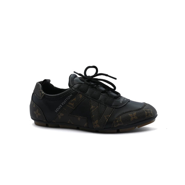 Louis Vuitton Suede Calfskin LV Sneakers Woman LV-916 Black&Coffee