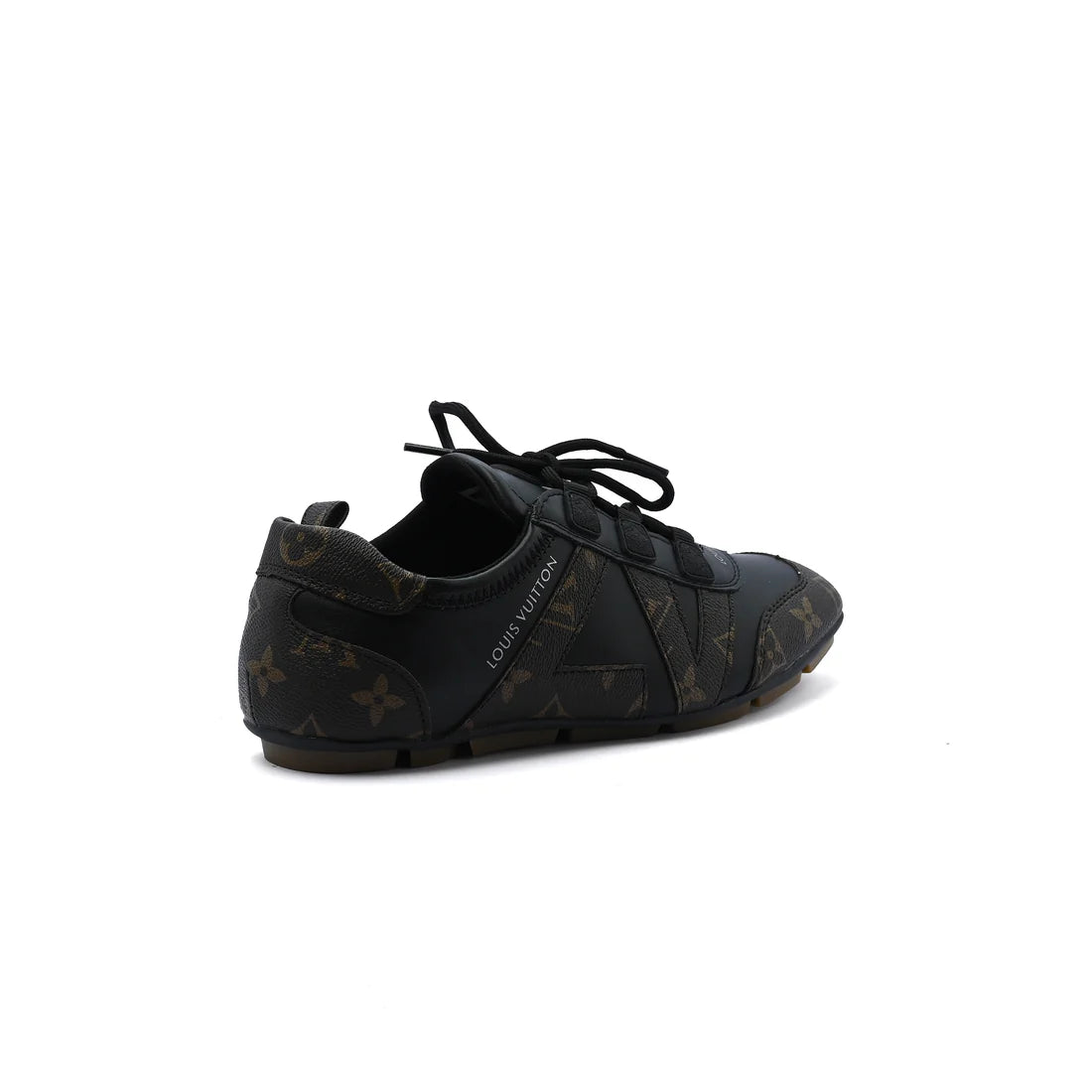 Louis Vuitton Suede Calfskin LV Sneakers Woman LV-916 Black&Coffee