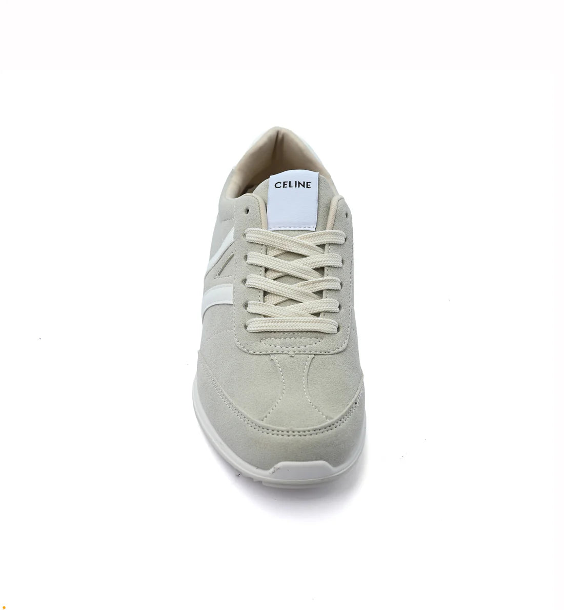 Celine Jogger Triomphe Signature Suede Sneakers Woman CL-919 Beige