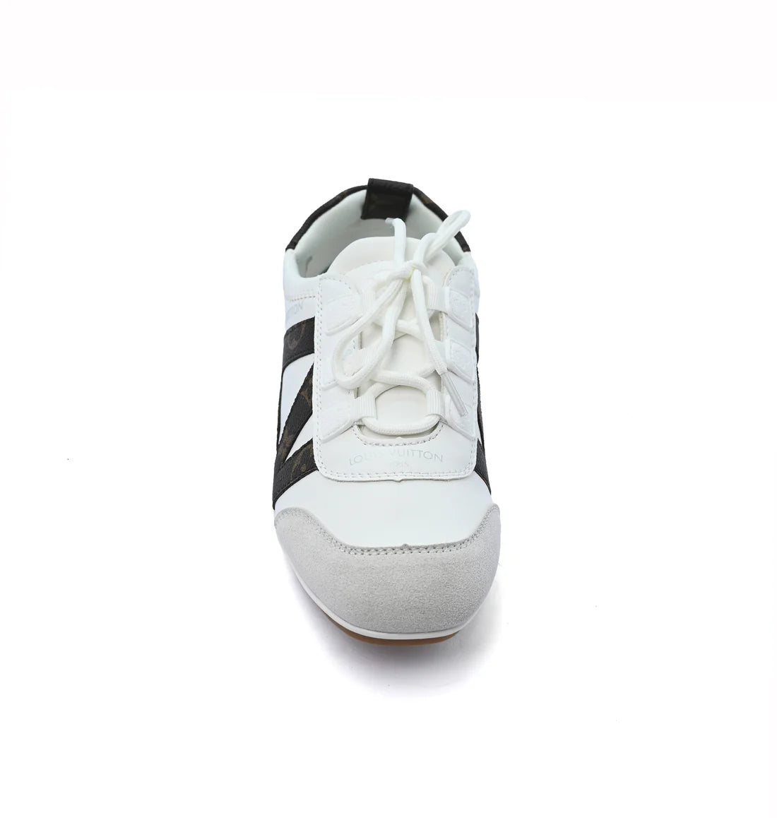 Louis Vuitton Suede Calfskin LV Sneakers Woman LV-916 White&Coffee