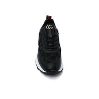 Gucci Runner Suede-Trimmed Sneakers Woman GU-23 Black
