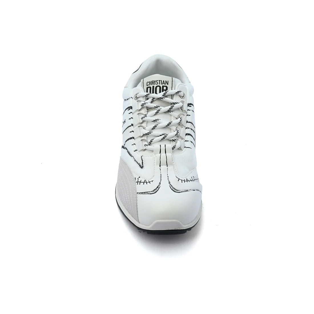DIOR Calfskin D-Sketch White Nylon Sneakers Woman DO-921 White