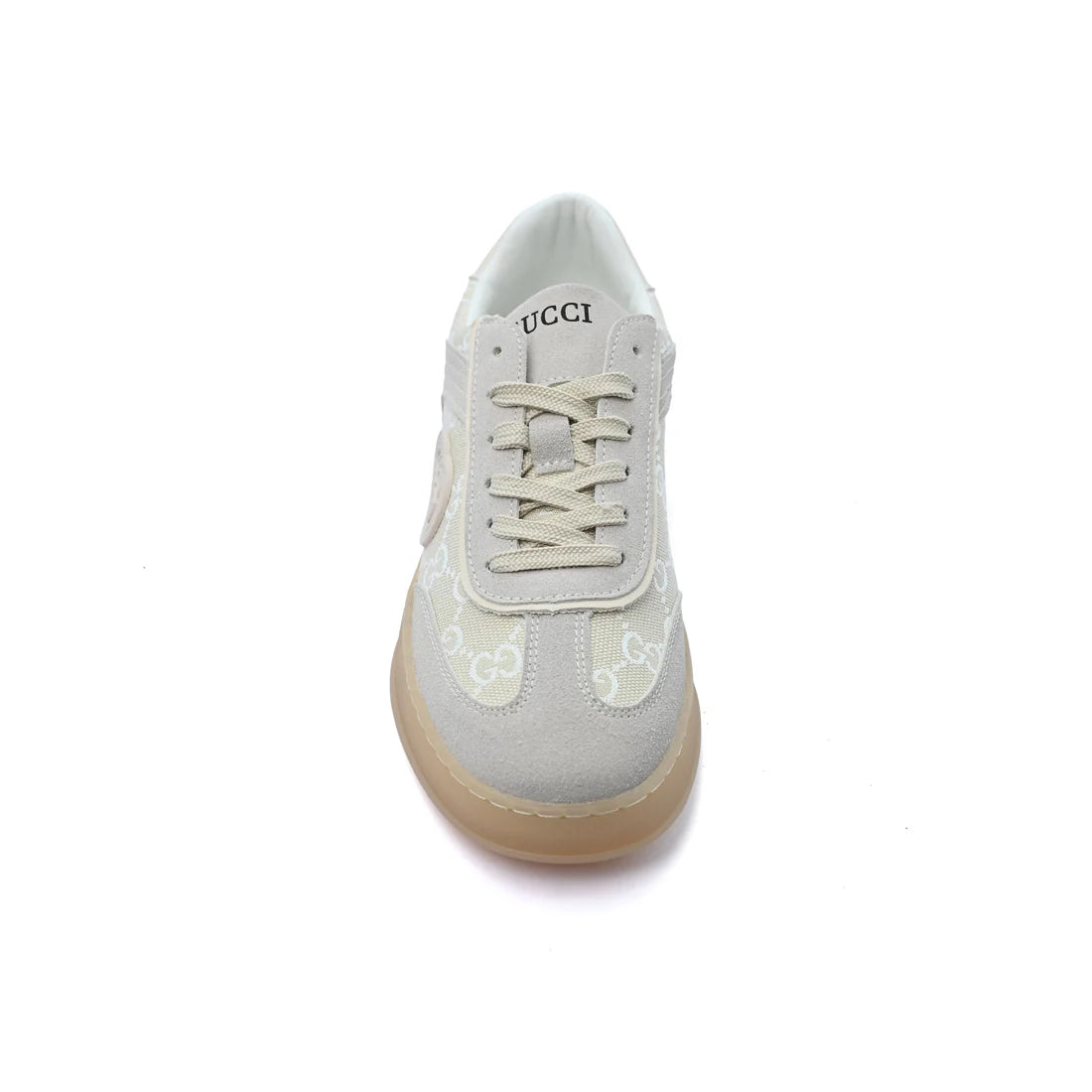 Gucci Interlocking G Suede Canvas Sneakers Woman GU-26 Light Beige