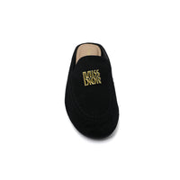 Miss Dior logo plaque trim Loafers Slip-On Mules Woman EM-73 Black