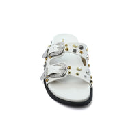 Miu Miu Toga Virilis Pulla Sandals Buckle Detailed Woman VK-129 White