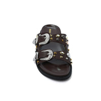 Miu Miu Toga Virilis Pulla Sandals Buckle Detailed Woman VK-129 Coffee