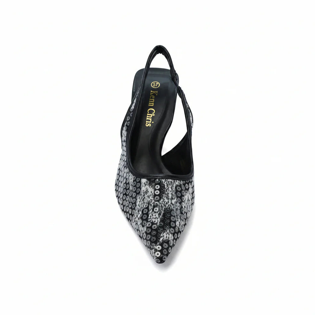 Betsey Johnson SB-Clark Leopard - Rhinestone Pumps Woman MA-811 Black