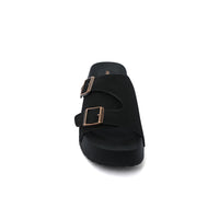 Birkenstock Zürich Suede Leather Buckle Detailed Woman TN-206 Black