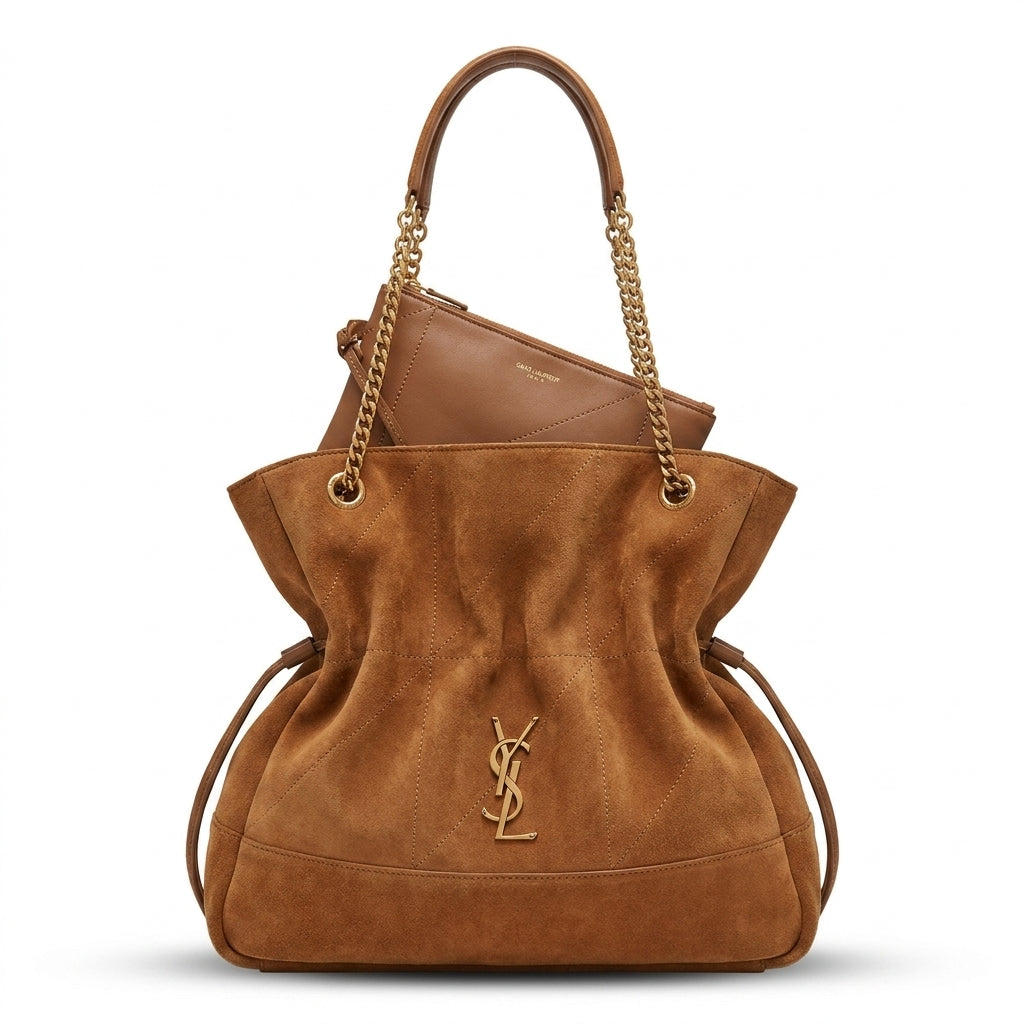 Saint Laurent Jamie shopping Leather Length 33 cm - Width 15 cm Shoulder Bag Mirror For Women 809824 Havan