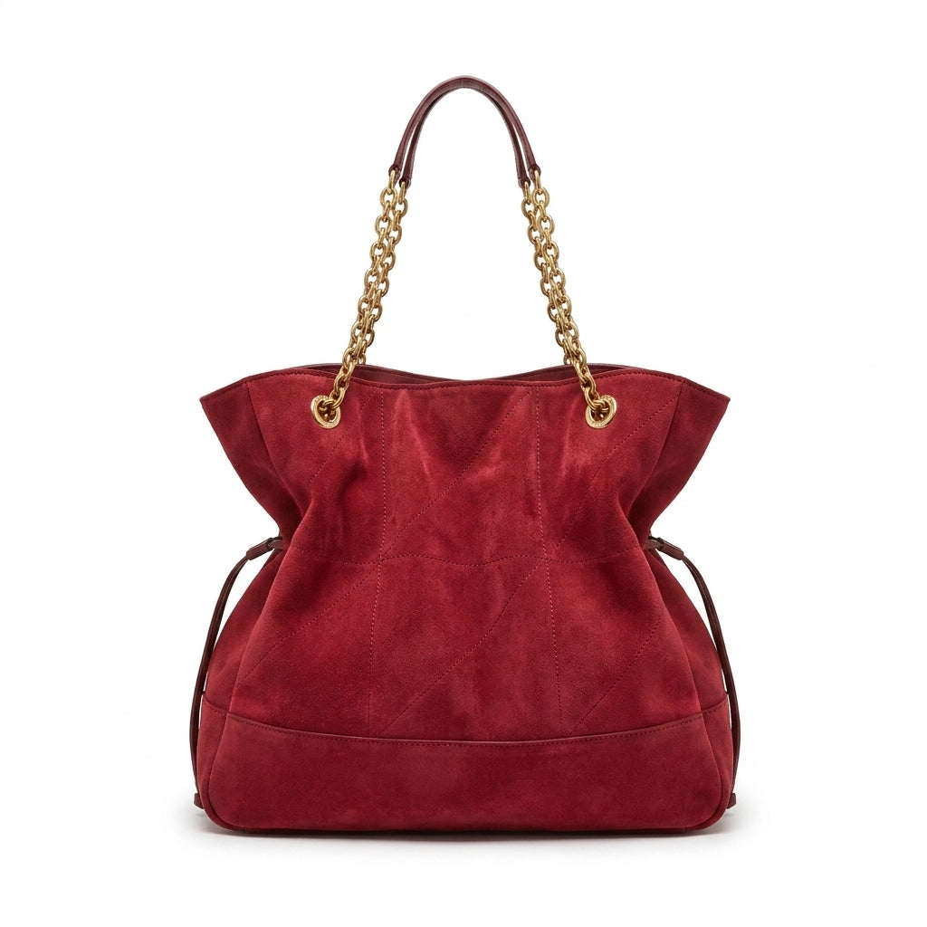 Saint Laurent Jamie shopping Leather Length 33 cm - Width 15 cm Shoulder Bag Mirror For Women 809824 Burgundy