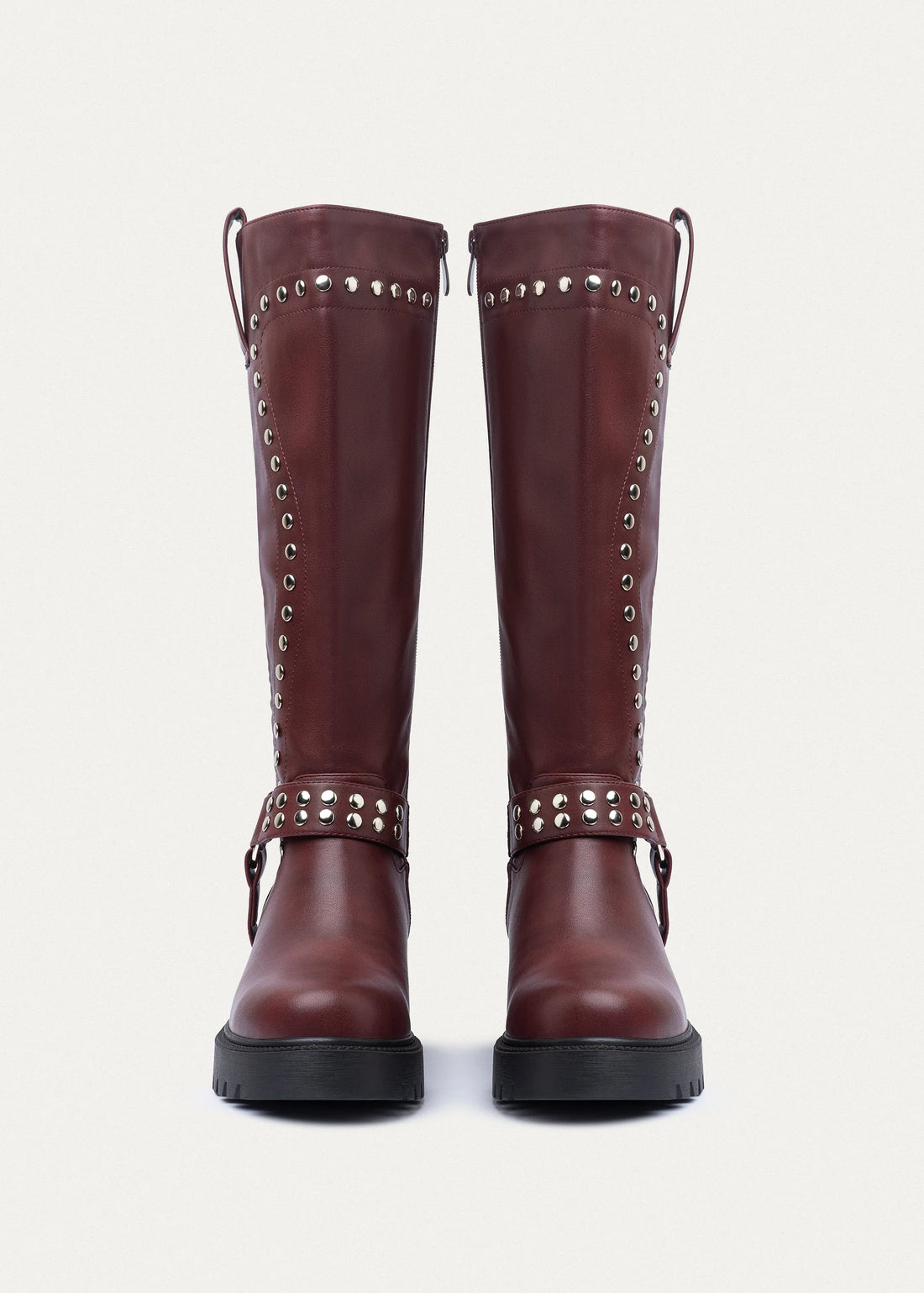 High Quality Design Tan Classic Boots with Detail 12500H025 Maroon