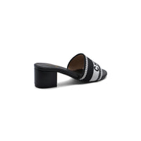 Chanel SS 2001 Embroidered Logo Mule VSP Woman 2127-1 Black