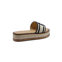 Christian Dior Dway Canvas Platform Raffia Chambray Jacquard Dioract Sandals Woman 2393 Beige