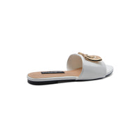 Dolce&Gabbana Loved DG logo flat sandals for Woman 1892 White