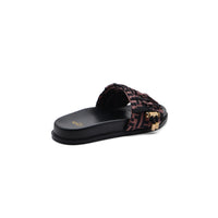 FENDI Toggle-Fastening FF-Logo Slides Slipper Woman 12395-12 Brown