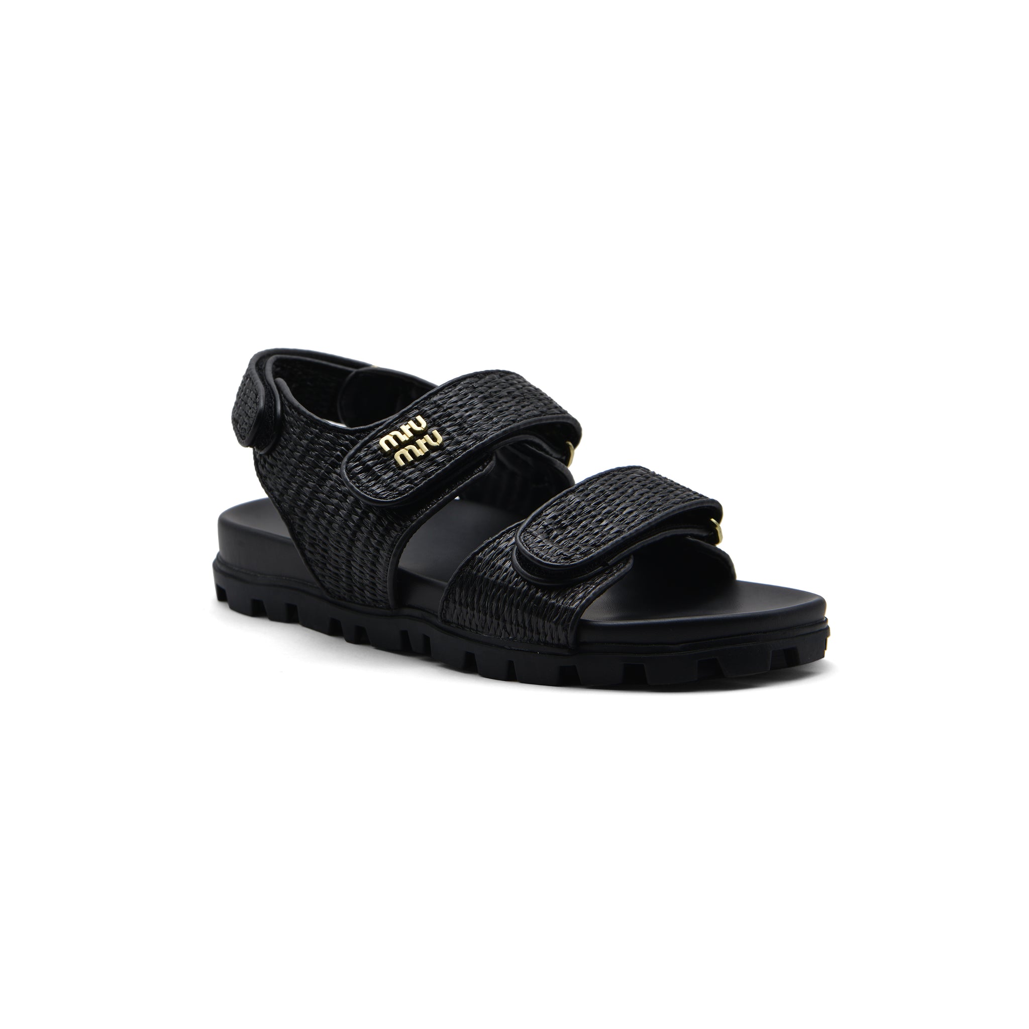 Miu Miu Canvas slide sandals for Women 3133-3 Black