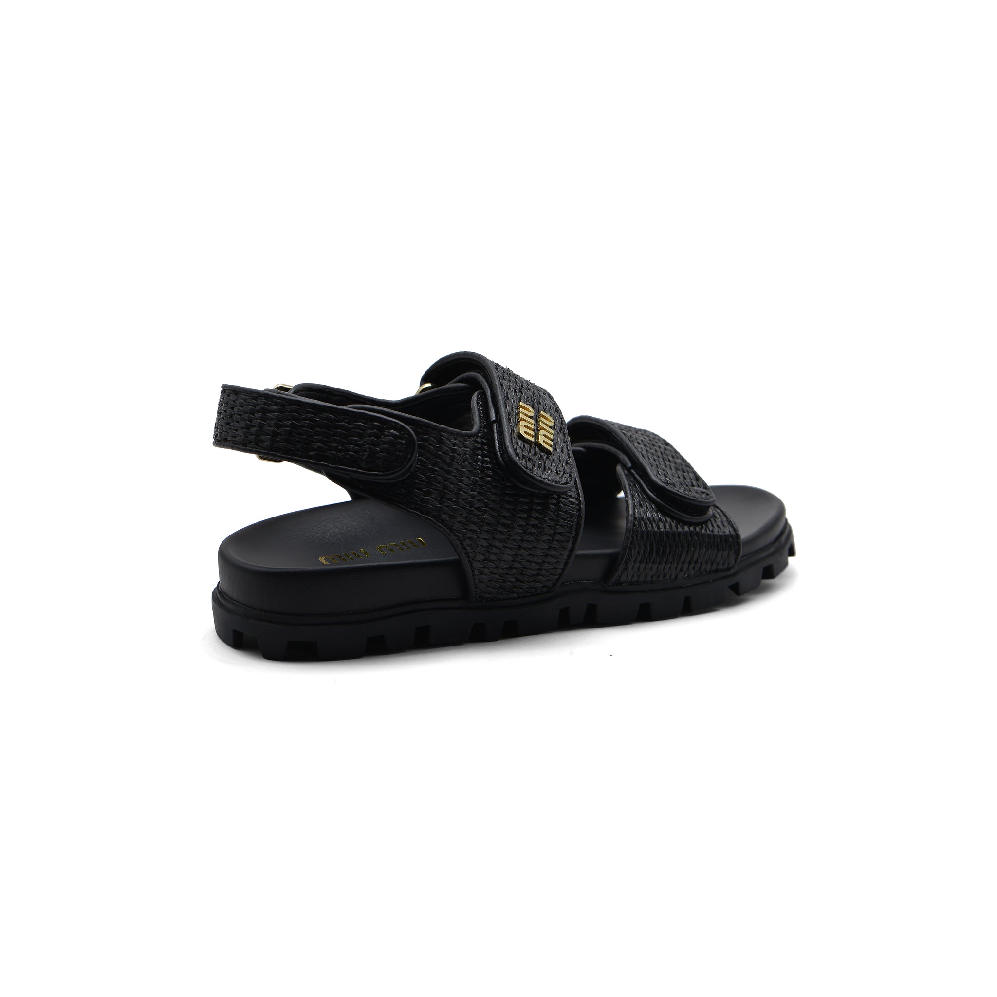 Miu Miu Canvas slide sandals for Women 3133-3 Black