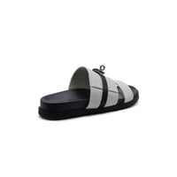 Hermes Jackson Sandals Designer Fumé Vivent Sliders Woman H8006-3 White