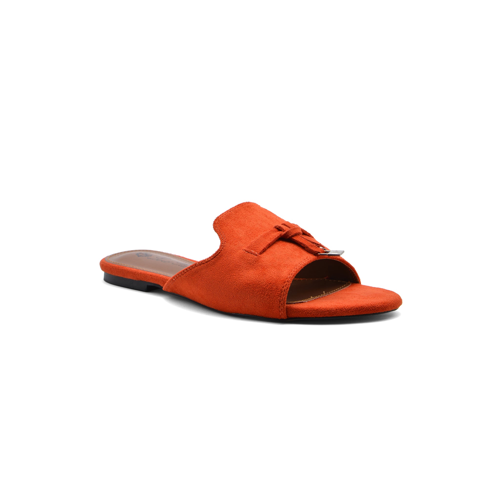 Loro Piana Summer Charms suede sandals Woman VR-9 Orange