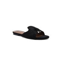Loro Piana Summer Charms suede sandals Woman VR-9 Black