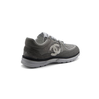 Chanel Fabric Suede Calfskin Quilted CC Sneakers Woman 6699-3 Gray