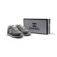 Chanel Fabric Suede Calfskin Quilted CC Sneakers Woman 6699-3 Gray