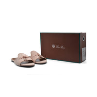 Loro Piana Summer Charms suede sandals Woman VR-9 pink