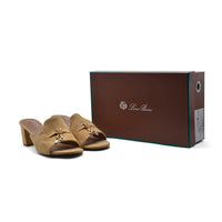 Loro Piana Suede Summer Charms Slide Sandals Woman VR-8 Havan
