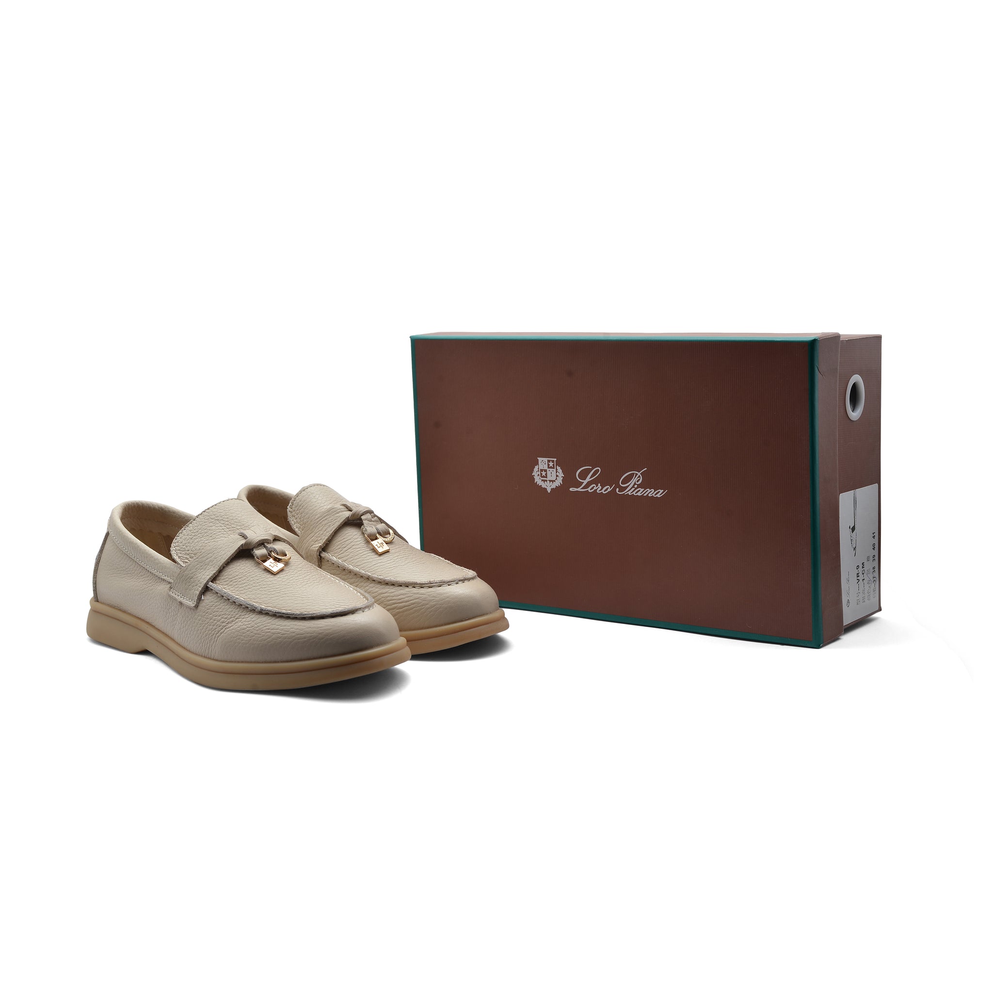 Loro Piana Suede Summer Charms Walk Loafers Woman VR-LA Beige
